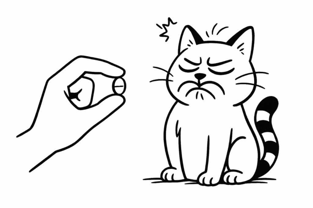Katze nimmt keine Tabletten