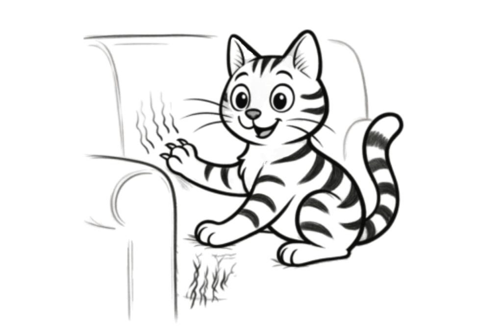 Zerstörungswut und Kratzmarkieren bei Katzen