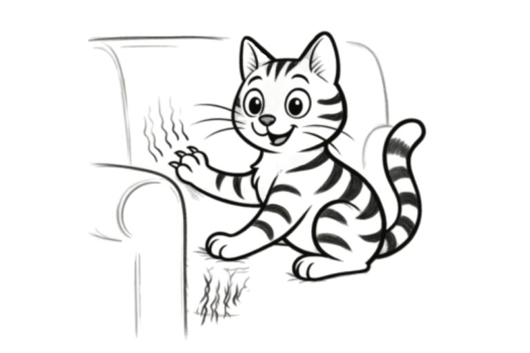 Zerstörungswut und Kratzmarkieren bei Katzen