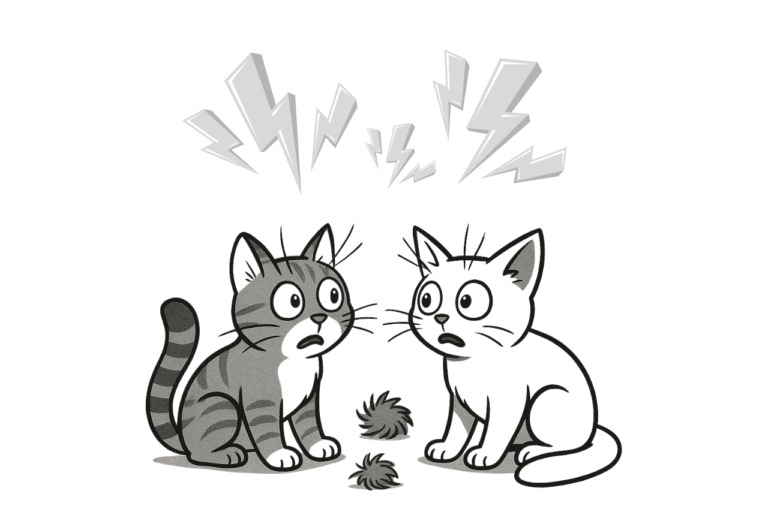 Streit unter Katzen aus heiterem Himmel?